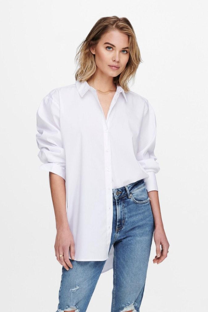 JDYMIO L/S LONG SHIRT WVN NOOS 15233486 White